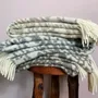 Throw blankets - Jacquard plaid "Snake" Python - WOOL ONLY BY JOWOLLINA
