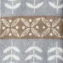 Plaids - Plaid couverture en laine "Folklore floral" , taupe - WOOL ONLY BY JOWOLLINA