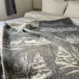 Throw blankets - Wool blanket plaid, 2 Deer Melange Grey - WOOL ONLY BY JOWOLLINA