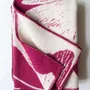 Plaids - Plaid couverture en laine, Ginkgo Framboises Magenta - WOOL ONLY BY JOWOLLINA