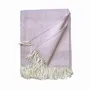 Throw blankets - Wool blanket plaid, Uni Soft Pink - WOOL ONLY BY JOWOLLINA
