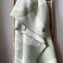 Plaids - Plaid couverture en laine, Ginkgo Pastel Menthe - WOOL ONLY BY JOWOLLINA