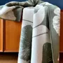Throw blankets - Wool blanket plaid, Ginkgo Moss Smoke - WOOL ONLY BY JOWOLLINA
