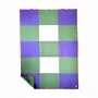 Plaids - Plaid couverture en laine, Carré Tricolore Lilas Vert - WOOL ONLY BY JOWOLLINA