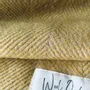 Throw blankets - Wool blanket plaid, Herringbone Honey Natural - WOOL ONLY BY JOWOLLINA