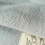 Throw blankets - Wool blanket plaid, Herringbone Ice Blue natural - WOOL ONLY BY JOWOLLINA