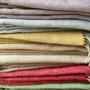 Throw blankets - Wool blanket plaid, Herringbone Linen Natural - WOOL ONLY BY JOWOLLINA