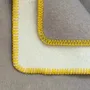 Plaids - Plaid couverture en laine, Jaune Gris Sable - WOOL ONLY BY JOWOLLINA
