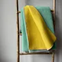 Throw blankets - Wool blanket plaid, Neon Green Yellow - WOOL ONLY BY JOWOLLINA