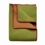 Throw blankets - Wool blanket plaid, Green Camel Red - WOOL ONLY BY JOWOLLINA