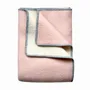 Throw blankets - Wool blanket plaid, Soft Pink - WOOL ONLY BY JOWOLLINA