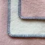 Throw blankets - Wool blanket plaid, Soft Pink - WOOL ONLY BY JOWOLLINA
