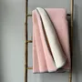 Throw blankets - Wool blanket plaid, Soft Pink - WOOL ONLY BY JOWOLLINA