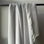 Throw blankets - Wool blanket plaid, Herringbone Ice Grey - WOOL ONLY BY JOWOLLINA