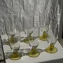 Stemware - 6 long yellow ball-footed glasses - OFFICE OBJETS