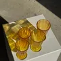 Stemware - Set of 4 yellow glasses: 2 large and 2 small - OFFICE OBJETS