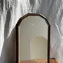 Miroirs - Petit miroir arrondi, cadre en bois, encadrement doré H49,5 - OFFICE OBJETS