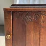 Other tables - Art Deco wooden bedside table with marble top and one drawer - OFFICE OBJETS