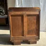 Other tables - Art Deco wooden bedside table with marble top and one drawer - OFFICE OBJETS