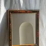 Miroirs - Petit miroir vintage encadrement fleuri et doré H43,5 - OFFICE OBJETS