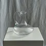 Carafes - Vintage glass carafe with flattened, flared body handle H18 - OFFICE OBJETS