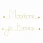 Other wall decoration - Mother's Day Gift "Mom I love you" - Gold-Plated Brass - BIJOUX DE MUR