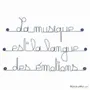Autres décorations murales - Citation murale sur la Musique - BIJOUX DE MUR