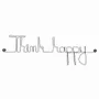 Autres décorations murales - Déco métal " Think happy " - à punaiser - BIJOUX DE MUR