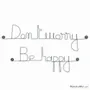 Other wall decoration - Don't worry, be happy wire wall decoration - BIJOUX DE MUR