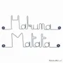 Other wall decoration - "Disney" Wire Wall Decoration: Hakuna Matata - BIJOUX DE MUR