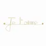 Other wall decoration - I love you gold brass wire wall decoration - BIJOUX DE MUR