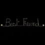 Other wall decoration - Gold Brass Wire Wall Decor - Best Friend - BIJOUX DE MUR