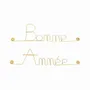 Other wall decoration - Gold Brass Wire Wall Decor - Happy Holidays - BIJOUX DE MUR