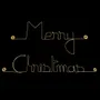 Autres décorations murales - Décoration Murale en Fil de Laiton Doré - Merry Christmas - BIJOUX DE MUR