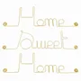 Other wall decoration - Décoration Murale en fil de Laiton Doré : "Home Sweet Home" - BIJOUX DE MUR