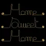Other wall decoration - Décoration Murale en fil de Laiton Doré : "Home Sweet Home" - BIJOUX DE MUR