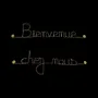 Autres décorations murales - Décoration Murale Fil de laiton doré "Bienvenue chez nous" - BIJOUX DE MUR