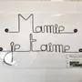 Autres décorations murales - Fête des Grand-Mères " Mamie je t'aime " - en Fil de Fer - BIJOUX DE MUR