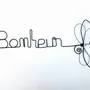 Autres décorations murales - Fleur de Lotus - "Bonheur" - Décoration murale en fil de fer - BIJOUX DE MUR