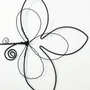 Other wall decoration - Fleur de Lys - "Love" - ​​Wire wall decoration - BIJOUX DE MUR