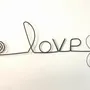 Other wall decoration - Daisy Flower - "Love" - ​​Wire Wall Decoration - BIJOUX DE MUR