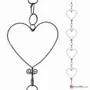 Other wall decoration - Wire garland - Heart - Pink - to hang - BIJOUX DE MUR