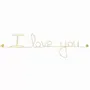 Other wall decoration - Valentine's Day Love Message in Gold Brass Wire "I love you" - BIJOUX DE MUR