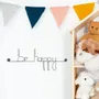 Autres décorations murales - Mot Déco Murale en fil de fer " Be happy " - BIJOUX DE MUR