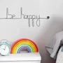 Autres décorations murales - Mot Déco Murale en fil de fer " Be happy " - BIJOUX DE MUR