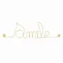 Other wall decoration - Gold Brass Wire Word "Smile" - Wall Decoration - BIJOUX DE MUR