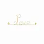 Other wall decoration - Small word in golden brass wire "Love" - ​​Wall decoration - BIJOUX DE MUR