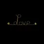 Other wall decoration - Small word in golden brass wire "Love" - ​​Wall decoration - BIJOUX DE MUR