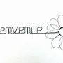 Autres décorations murales - Fleur de Marguerite - "Bienvenue" - Déco murale fil de fer - BIJOUX DE MUR