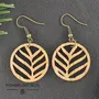Bijoux - Boucles d'oreilles - Feuille Tropicale - POMME DES BOIS